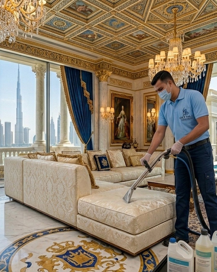 Upholstery cleaning, Downtown residence